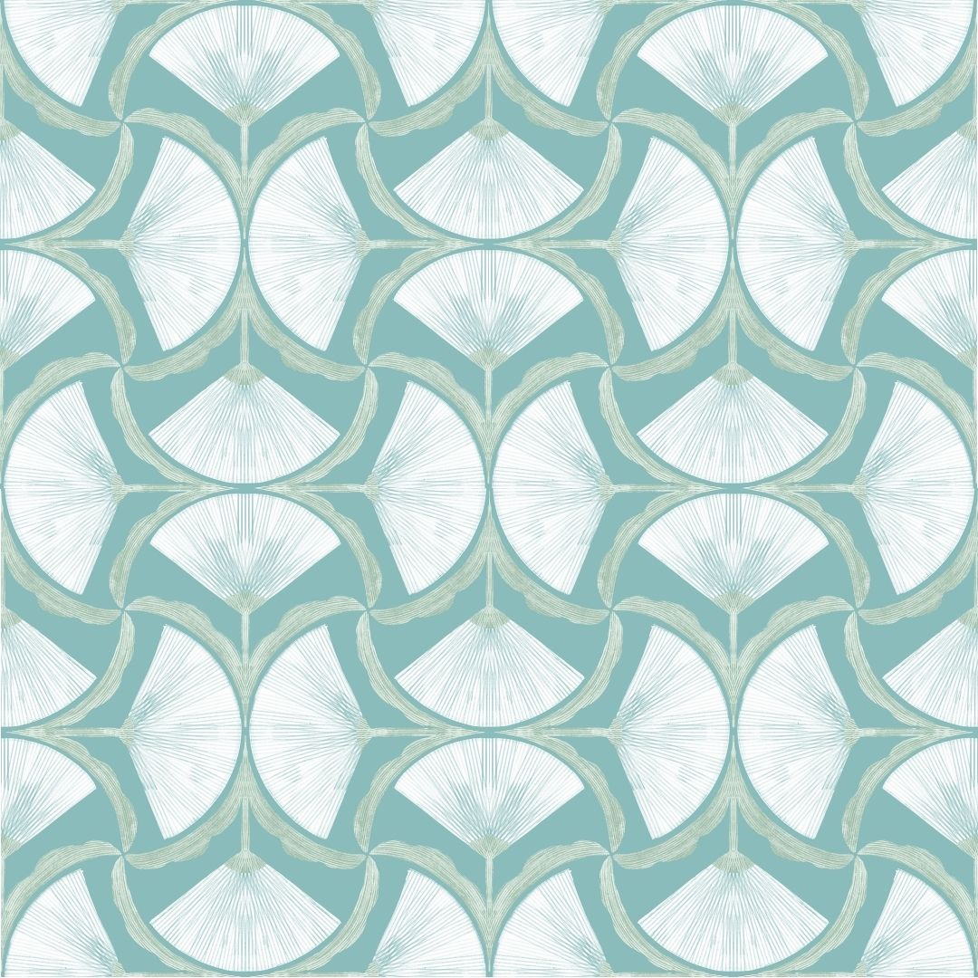 Art Deco Fans Teal