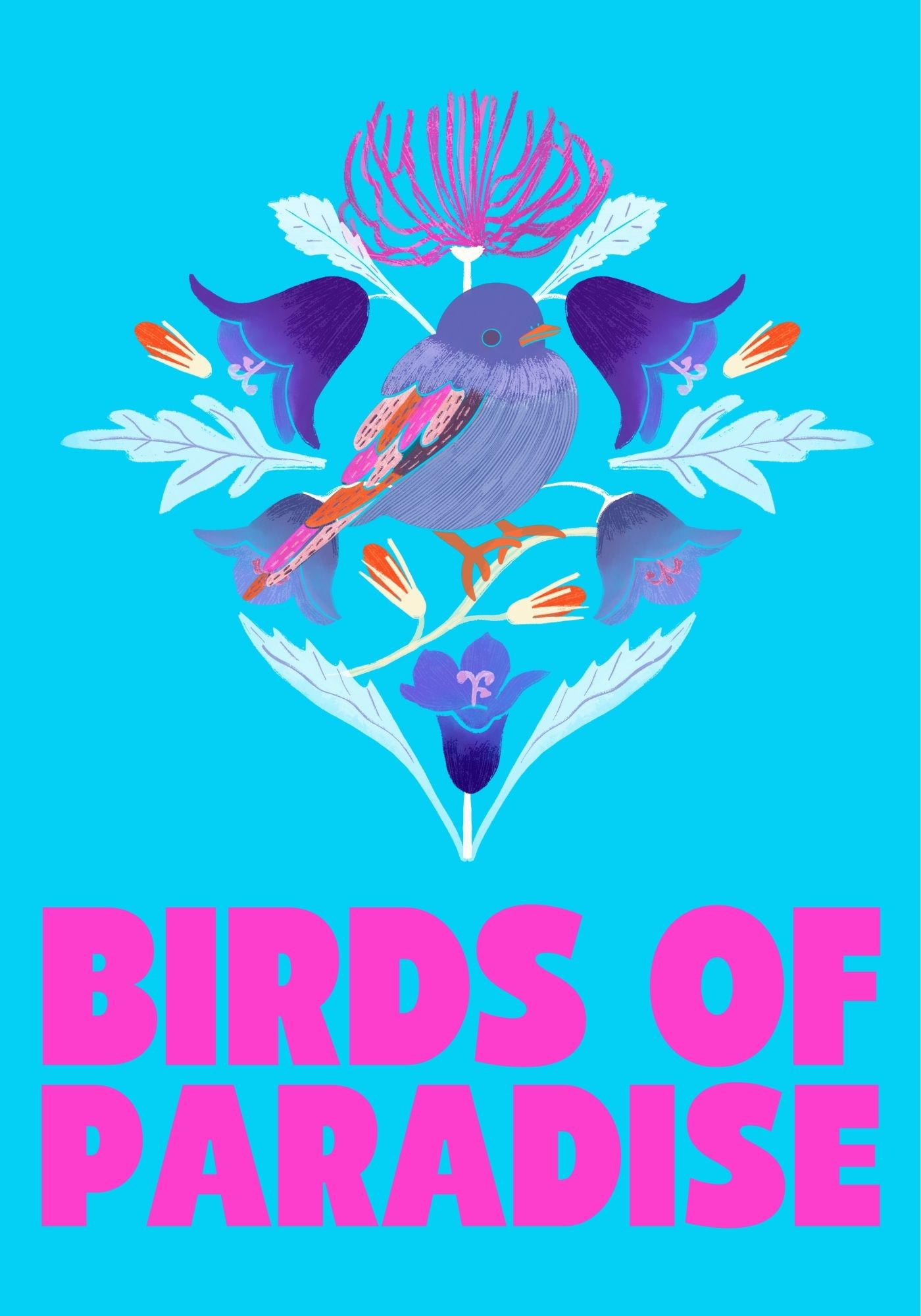 Birds Of Paradise Electric Bluebell