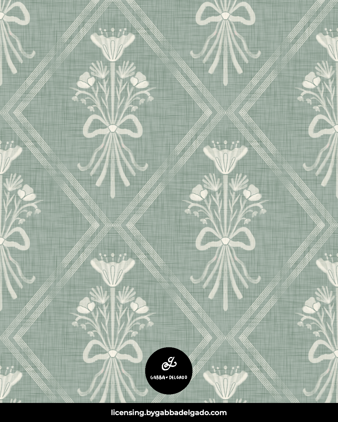 Bow Trellis Seafoam