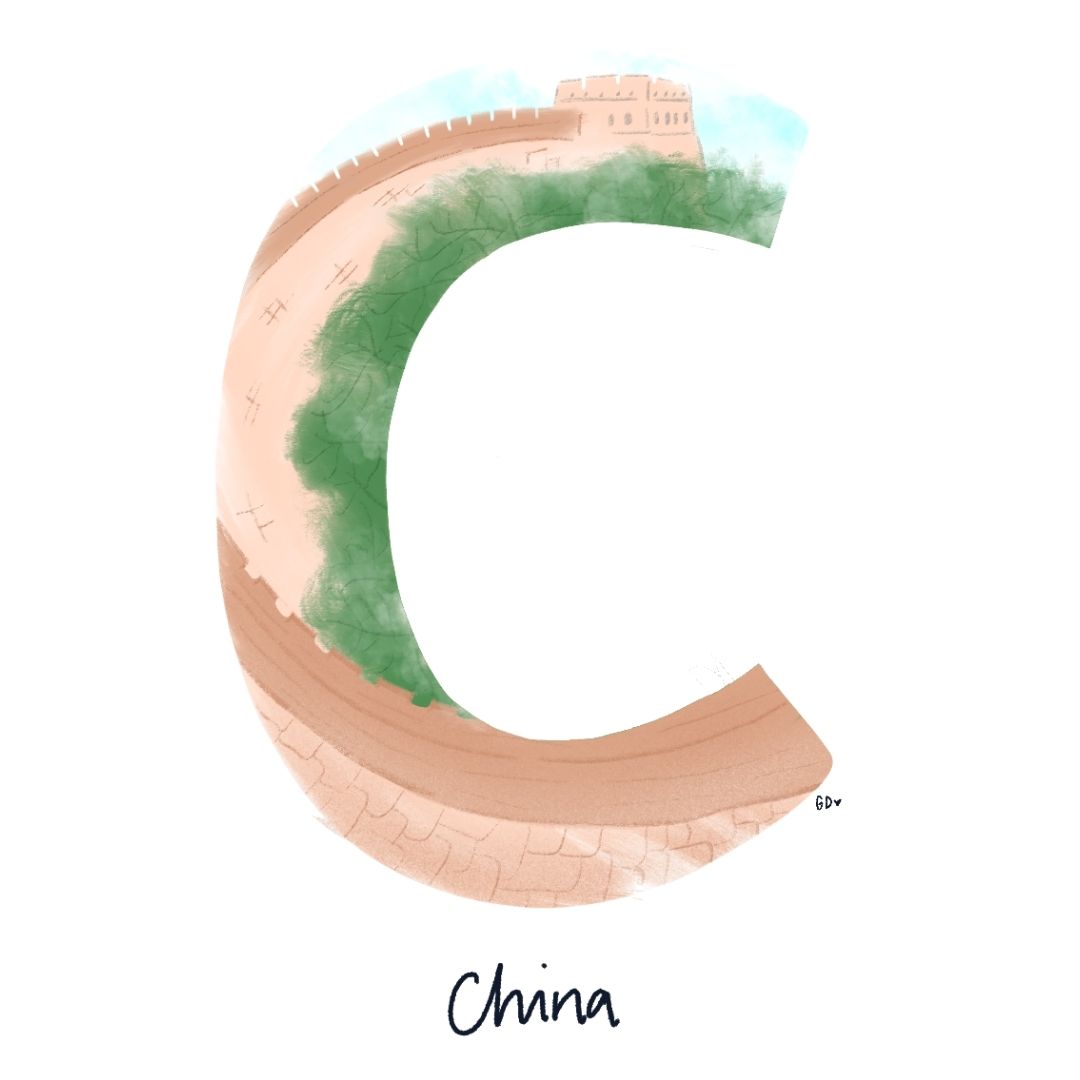 C China