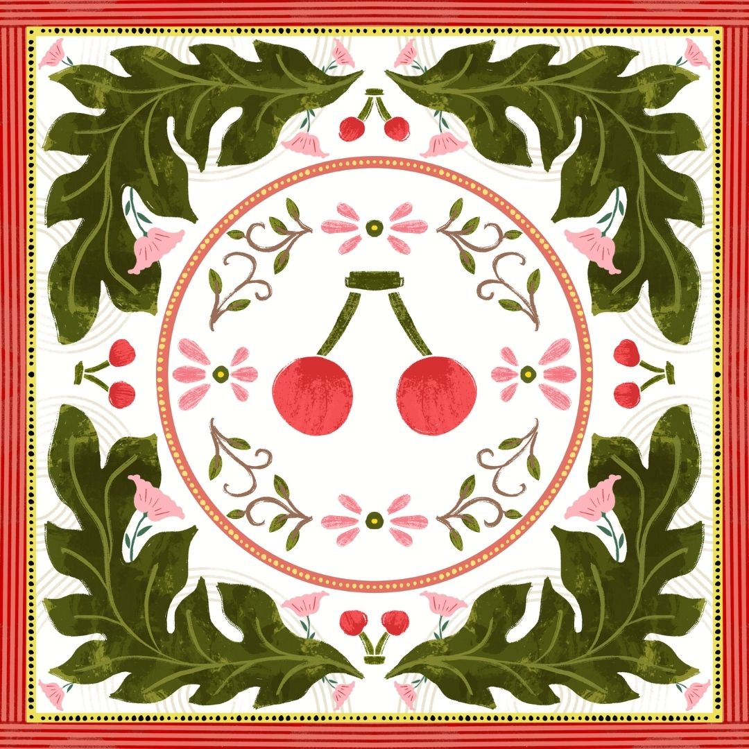 Cherry Folk Tile