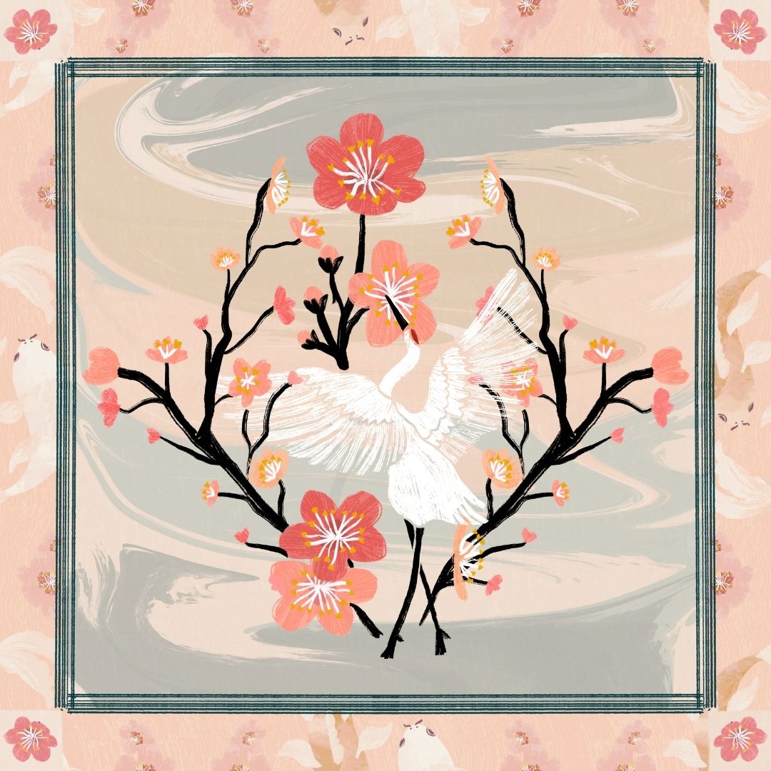 Crane Cherry Blossom