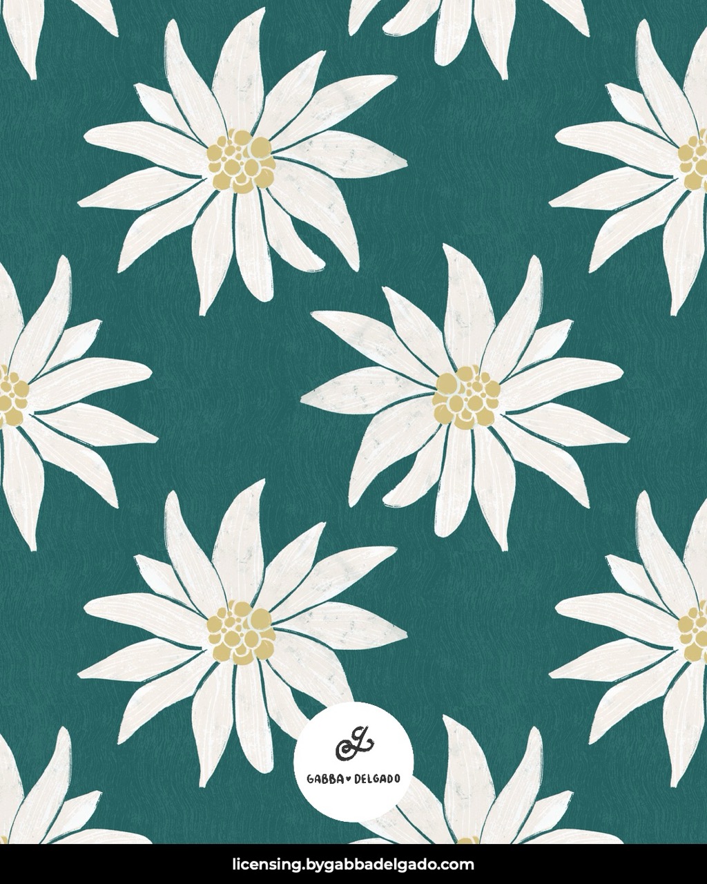 Flannel Flowers Teal