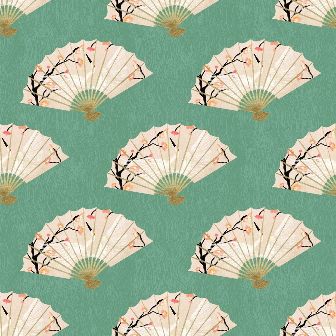 Folding Fans Jade