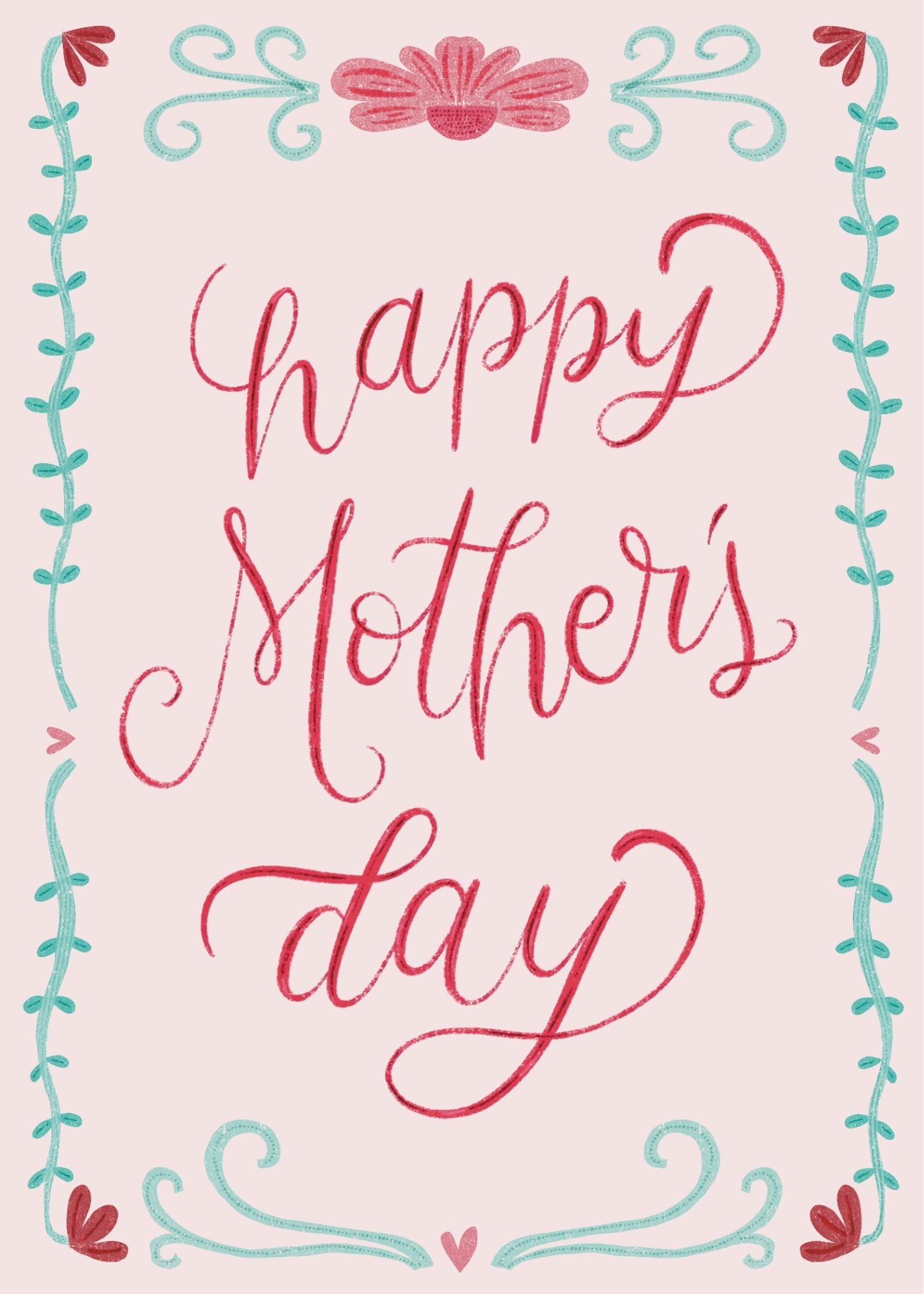 Happy Mothers Day Pink Script