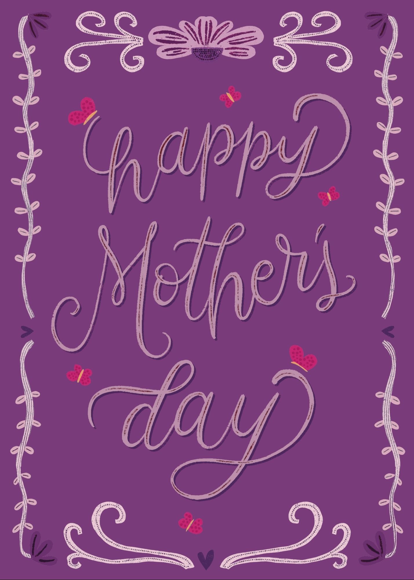 Happy Mothers Day Purple