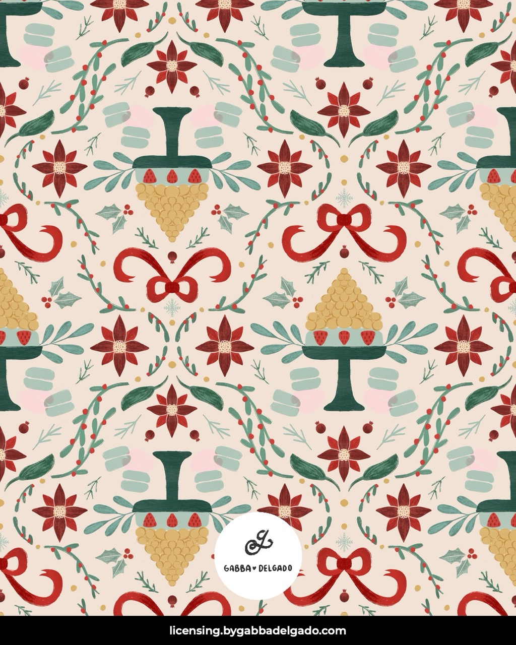 Holiday Confections Damask