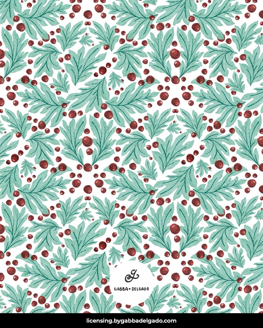 Holly And Berries White