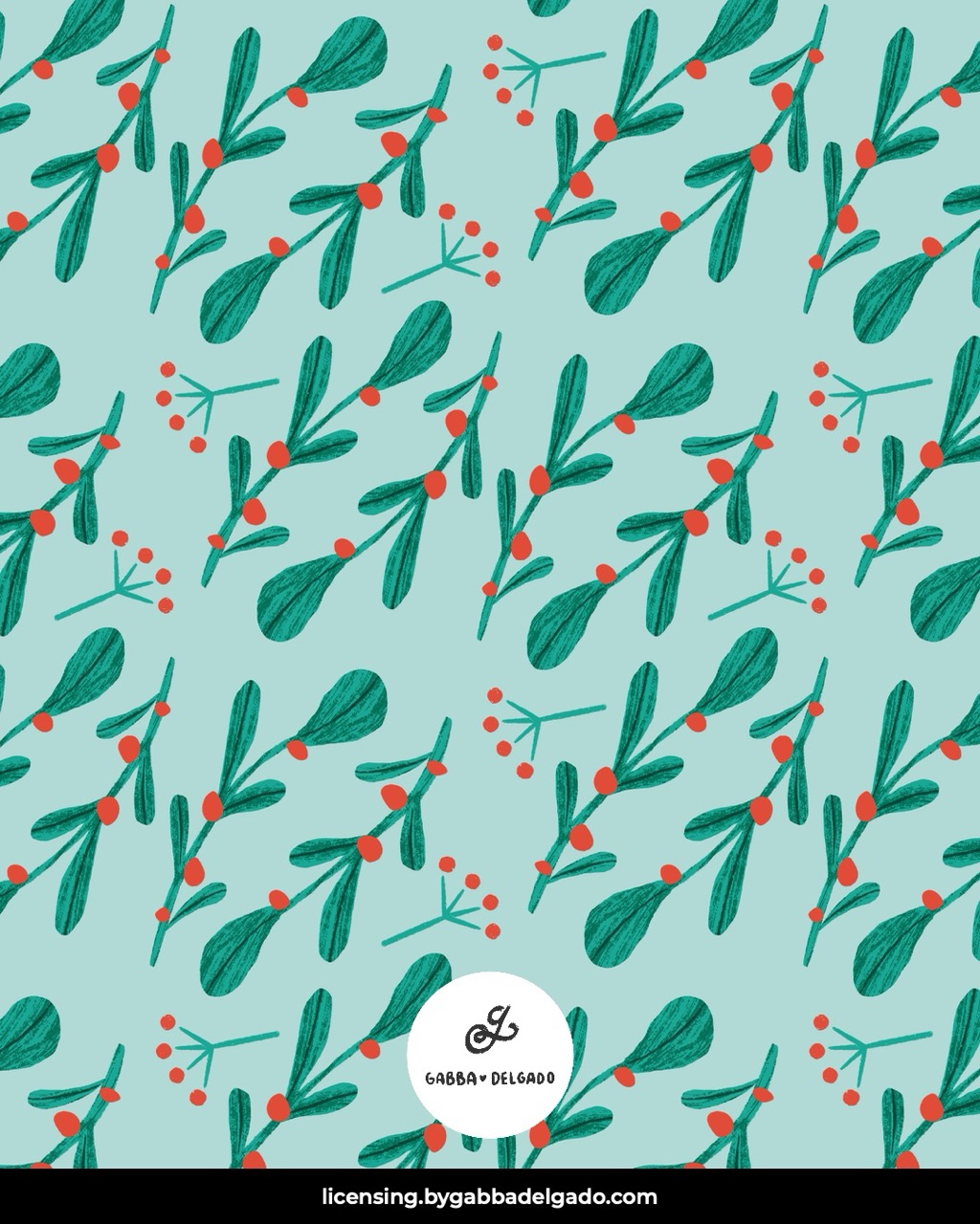 Mistletoe And Berries Mint