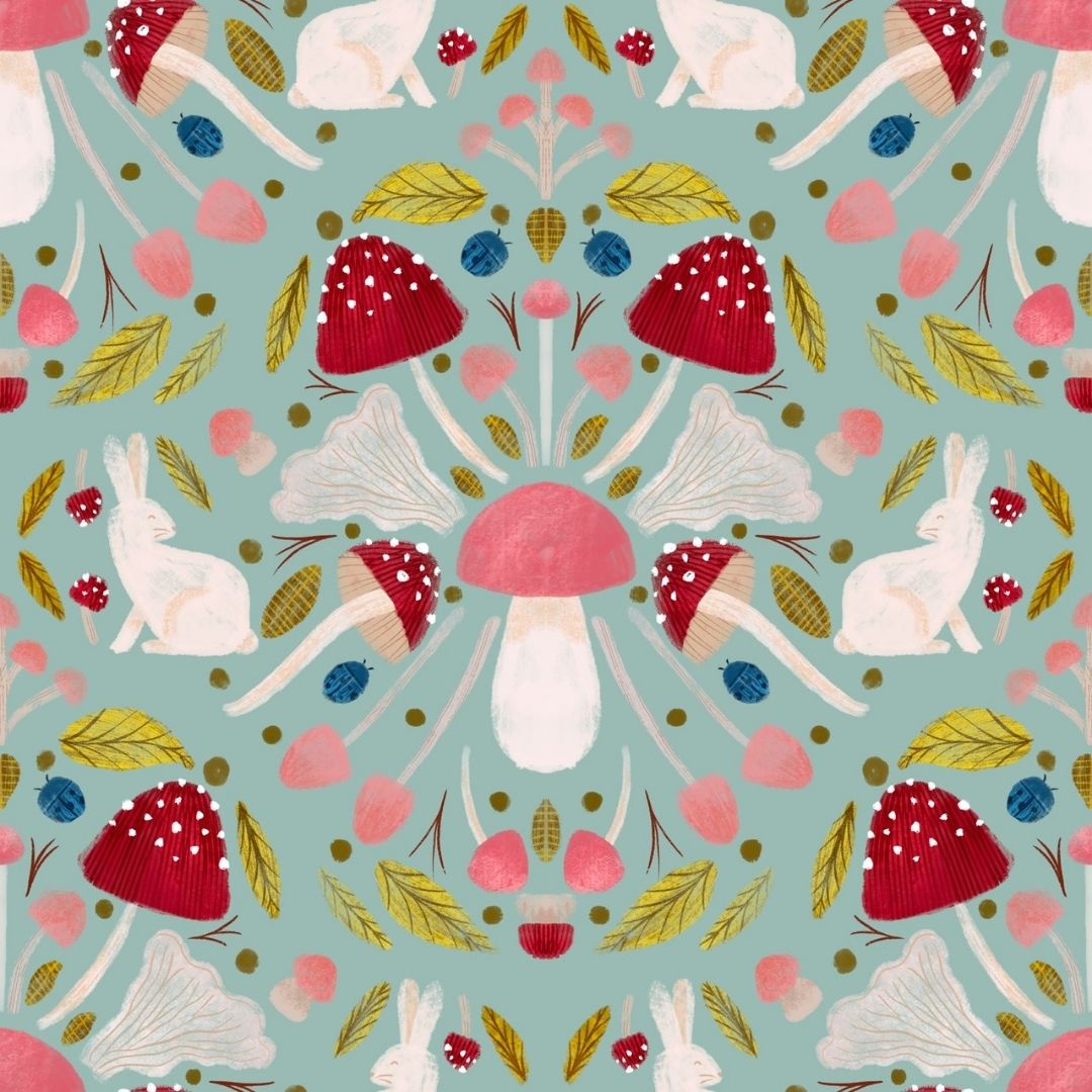 Mushroom Rabbit Pattern
